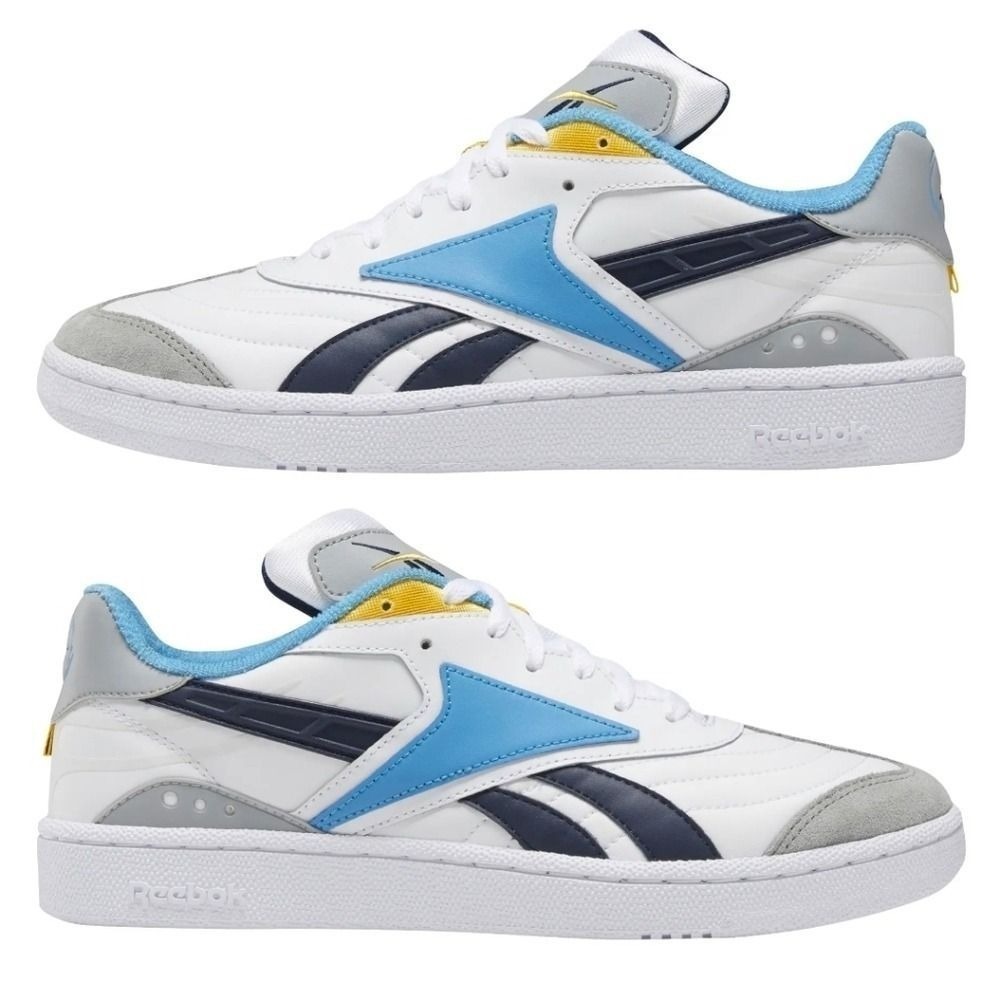 Reebok Club C 85 MU Mens 12.5 White Blue Grey Suede Leather Sneakers DV8662